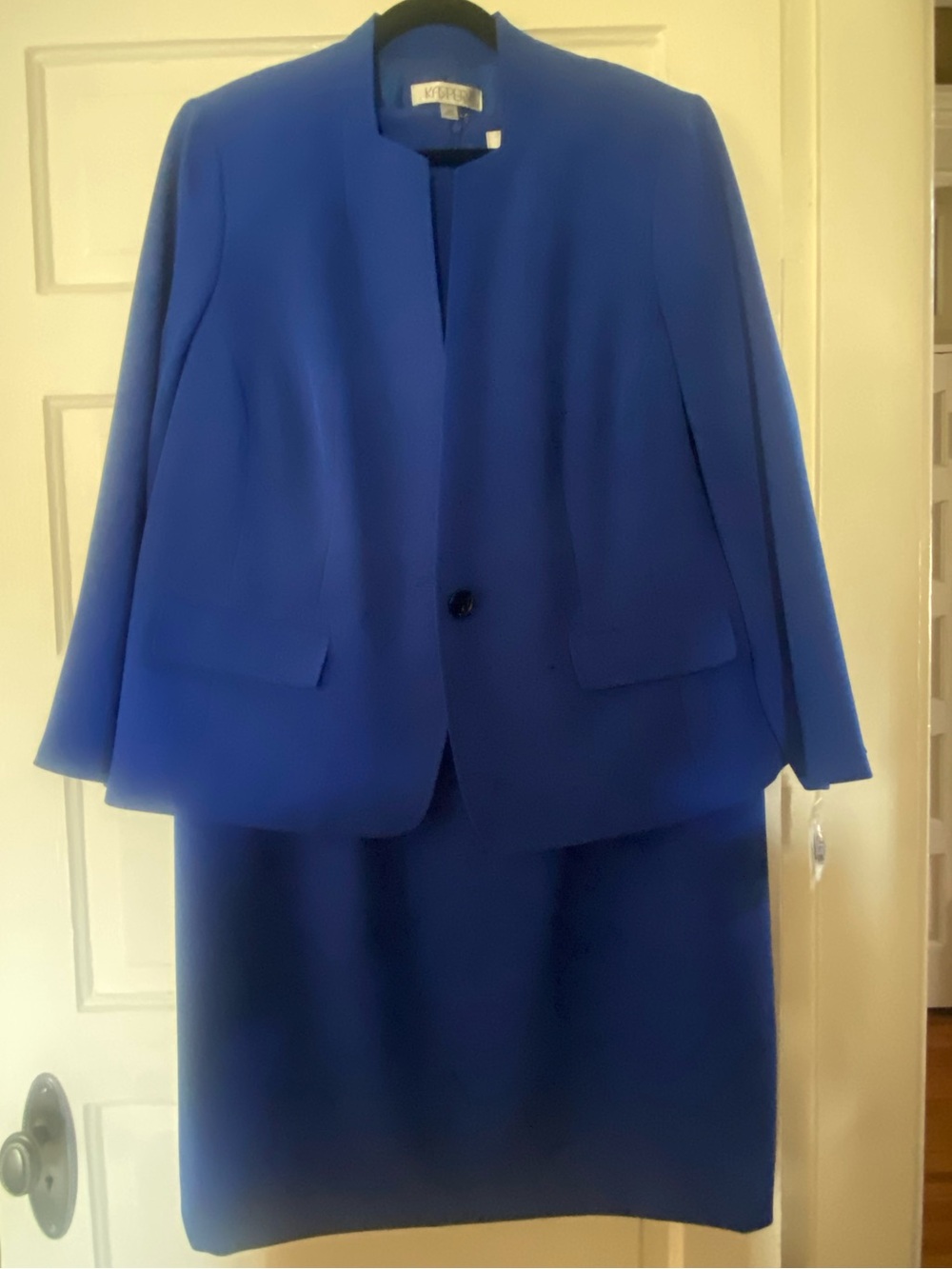 Kasper Women's Cobalt Blue Jacket Dress